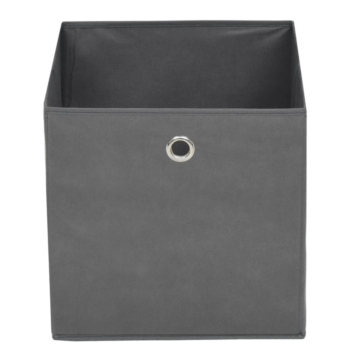 Cutii de depozitare, 10 buc, material nețesut, 32x32x32 cm, Gri - WALTI WALTI