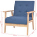 Set canapea, 2 piese, textil, albastru - WALTI WALTI