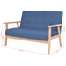 Set cu canapele, 2 piese, material textil, albastru - WALTI WALTI