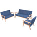 Set cu canapele, 2 piese, material textil, albastru - WALTI WALTI