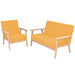 Set cu canapea, 2 piese, material textil, galben - WALTI WALTI