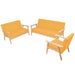 Set canapea din 3 piese, material textil, galben - WALTI WALTI