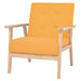 Set canapea din 3 piese, material textil, galben - WALTI WALTI
