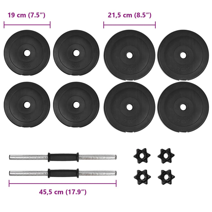 Set haltere 14 buc., 20 kg - WALTI WALTI