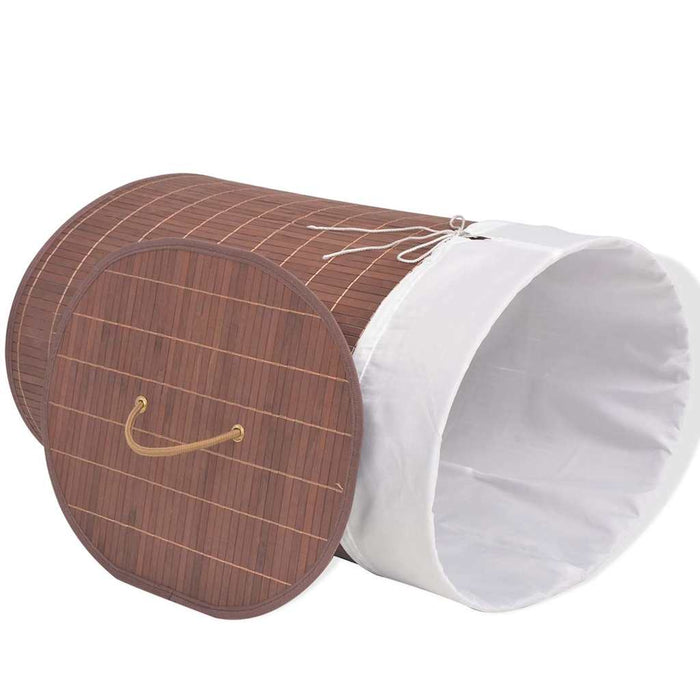 Coș de rufe din bambus, oval, maro - WALTI WALTI