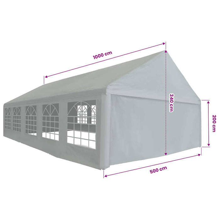 Pânză de cort, gri, 5x10m (fără vânzări individuale) WALTI