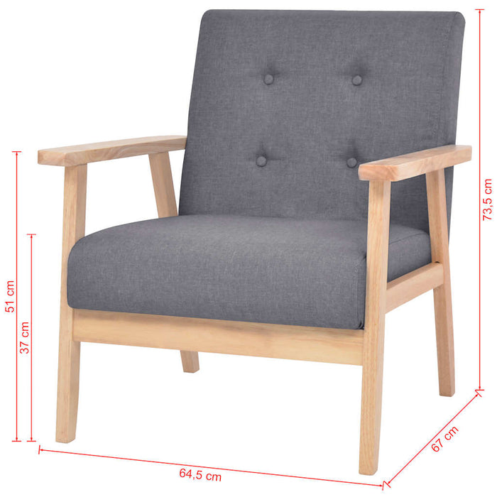 Set canapea 2 piese, textil, gri închis - WALTI WALTI