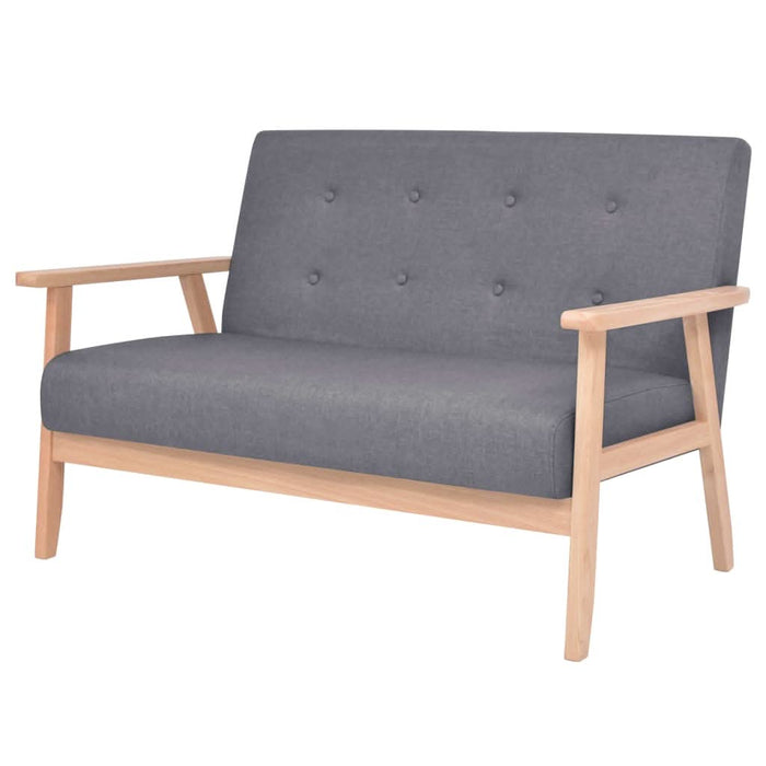 Set de canapele, 2 piese, material textil, gri închis - WALTI WALTI