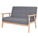 Set de canapele, 2 piese, material textil, gri închis - WALTI WALTI