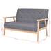 Set de canapele, 2 piese, material textil, gri închis - WALTI WALTI