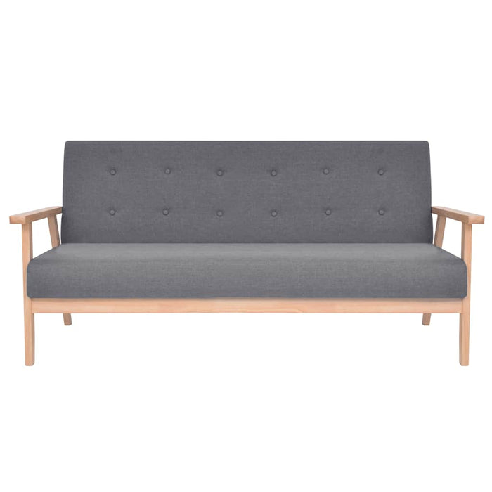 Set canapea din 3 piese, material textil, gri închis - WALTI WALTI