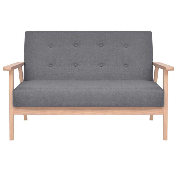 Set canapea din 3 piese, material textil, gri închis - WALTI WALTI