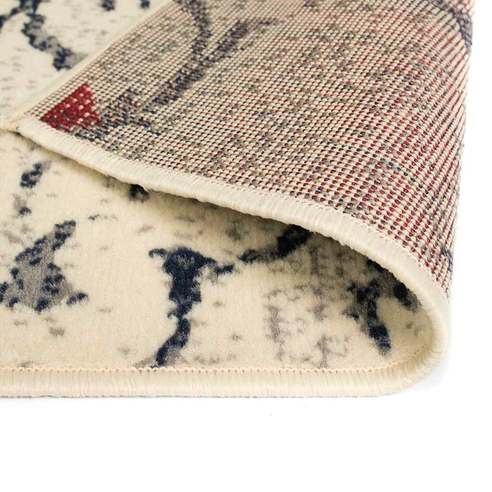 Covor modern cu design floral, 160 x 230 cm, bej/albastru WALTI