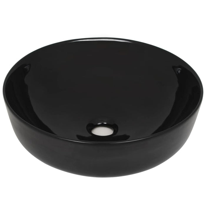 Chiuvetă din ceramică, rotundă, 41,5 x 13,5 cm, negru - WALTI WALTI