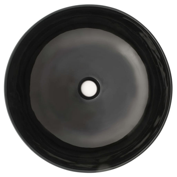 Chiuvetă din ceramică, rotundă, 41,5 x 13,5 cm, negru - WALTI WALTI
