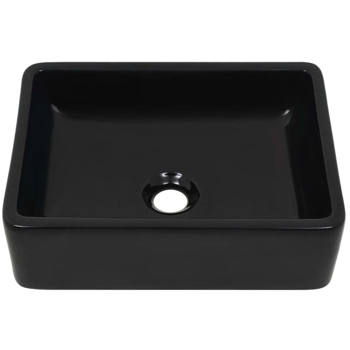 Bazin chiuvetă ceramic, dreptunghiular, negru, 41 x 30 x 12 cm - WALTI WALTI