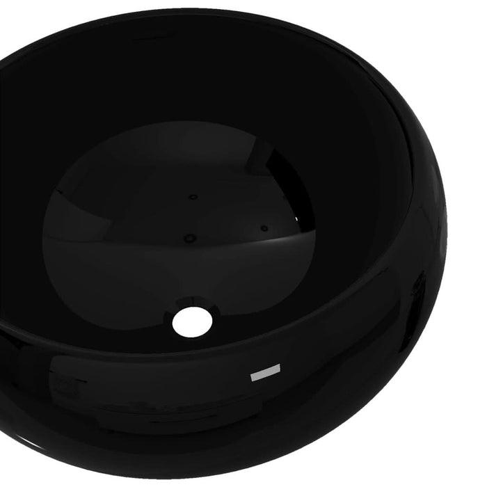 Chiuvetă de baie rotundă, negru, 40 x 15 cm, ceramică - WALTI WALTI