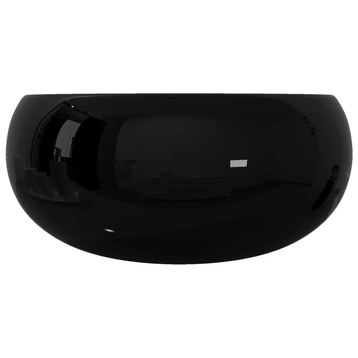 Chiuvetă de baie rotundă, negru, 40 x 15 cm, ceramică - WALTI WALTI