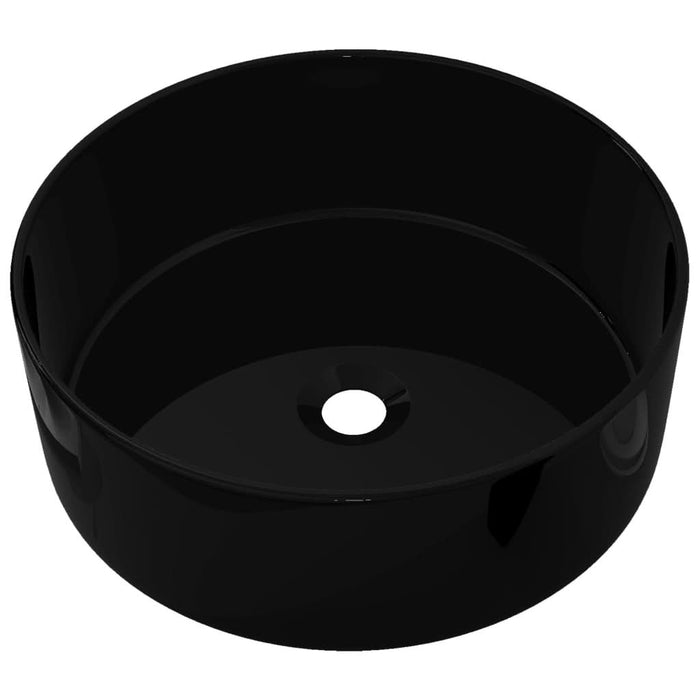 Bazin chiuvetă ceramic, Rotund Negru 40x15 cm - WALTI WALTI