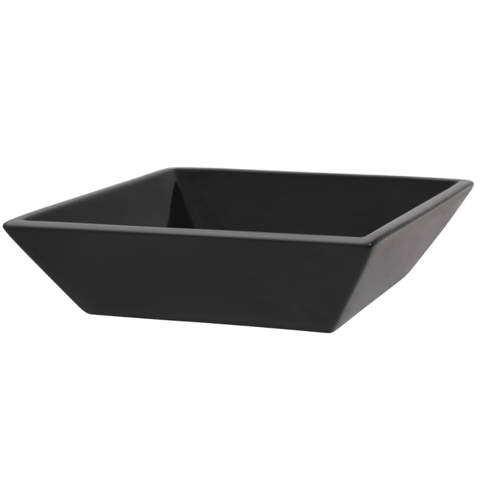 Chiuvetă ceramică pătrată, Negru, 41,5x41,5x12 cm - WALTI WALTI
