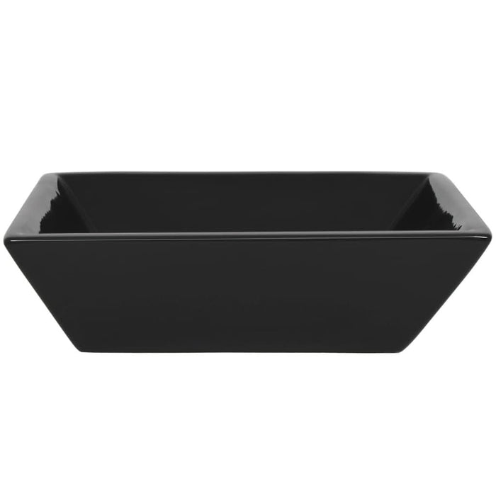 Chiuvetă ceramică pătrată, Negru, 41,5x41,5x12 cm - WALTI WALTI