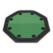 Masă poker pliabilă în două părți, 8 jucători, octogonal, Verde - WALTI WALTI