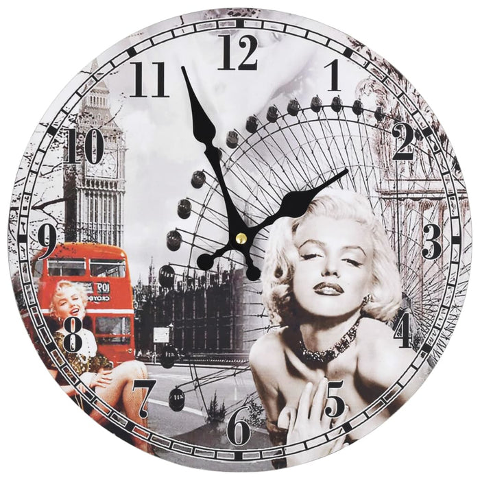 Ceas de perete vintage Marilyn Monroe, 30 cm - WALTI WALTI