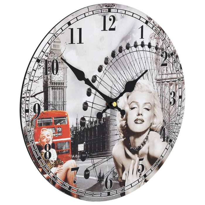 Ceas de perete vintage Marilyn Monroe, 30 cm - WALTI WALTI