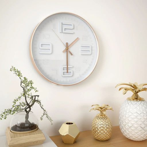 Ceas de perete, 30 cm, aspect cupru - WALTI WALTI