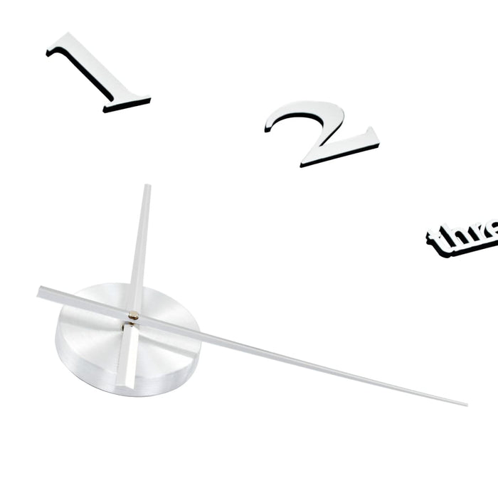 Ceas de perete 3D, argintiu, 100 cm, XXL, design modern - WALTI WALTI