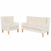Set canapea, 2 piese, textil, Alb crem - WALTI WALTI