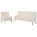 Set de canapele, 2 piese, material textil, alb crem - WALTI WALTI
