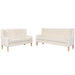 Set de canapele 2 piese, alb crem, material textil - WALTI WALTI