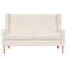 Set de canapele 2 piese, alb crem, material textil - WALTI WALTI