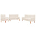 Set de canapele, 3 piese, alb crem, material textil - WALTI WALTI