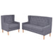 Set cu canapea, 2 piese, material textil, gri - WALTI WALTI