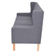 Set canapea, 2 piese, gri, material textil - WALTI WALTI