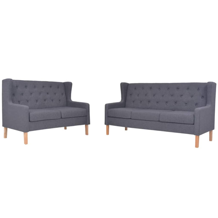 Set de canapele, 2 piese, material textil, gri - WALTI WALTI