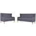 Set de canapele, 2 piese, material textil, gri - WALTI WALTI