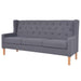 Set de canapele, 2 piese, material textil, gri - WALTI WALTI
