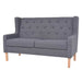 Set de canapele, 2 piese, material textil, gri - WALTI WALTI