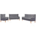 Set canapea, 3 piese, textil, Gri - WALTI WALTI
