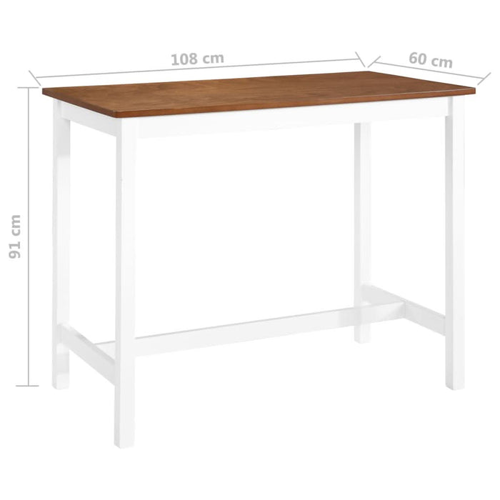 Masă de bar din lemn masiv, 108 x 60 x 91 cm - WALTI WALTI