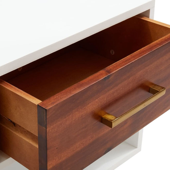 Noptiere, 2 buc., 40x30x57 cm, lemn masiv de acacia - WALTI WALTI