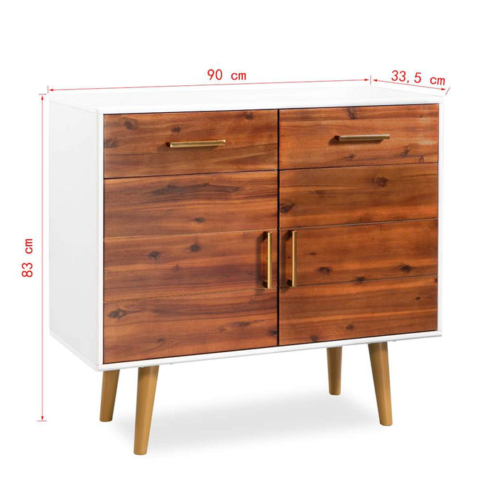 Dulap, 90x33,5x83 cm, lemn masiv de acacia WALTI