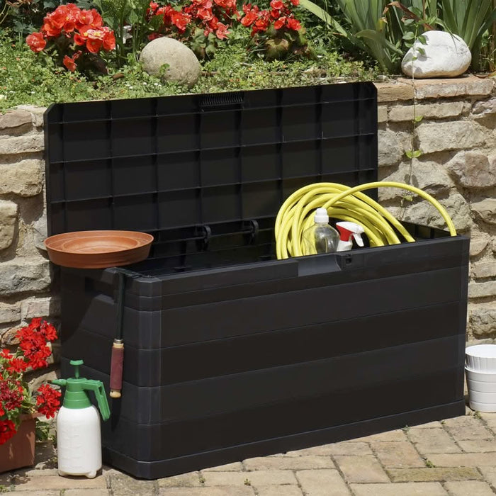 Ladă de depozitare pentru grădină, negru, 117 x 45 x 56 cm - WALTI WALTI