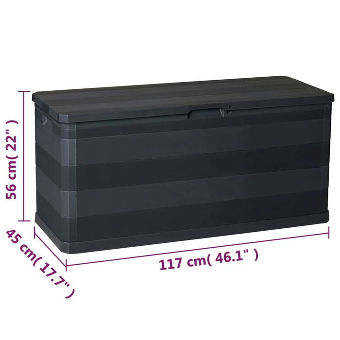Ladă de depozitare pentru grădină, negru, 117 x 45 x 56 cm - WALTI WALTI