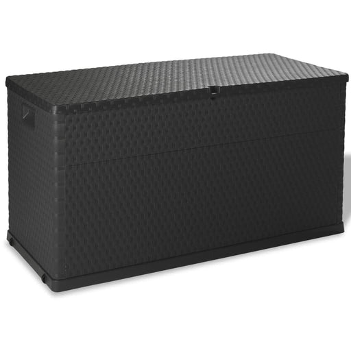 Cutie depozitare pentru grădină antracit 120x56x63 cm PP ratan - WALTI WALTI