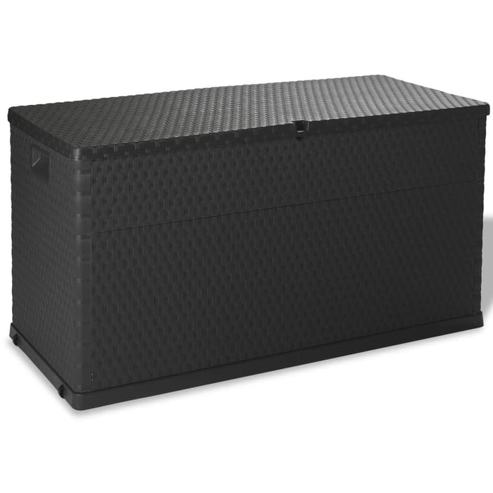 Cutie depozitare pentru grădină antracit 120x56x63 cm PP ratan - WALTI WALTI
