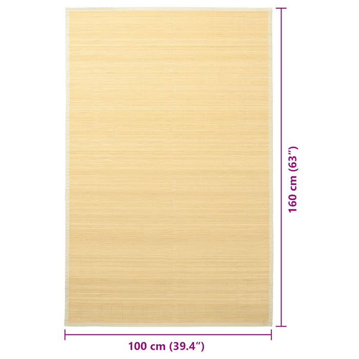Covor din bambus, natural, 100 x 160 cm - WALTI WALTI